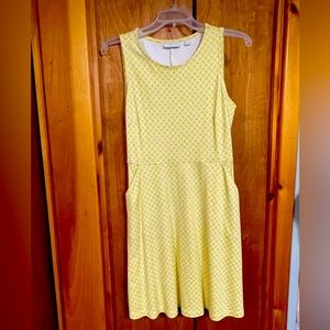 New York and Company sleeveless yellow sundress, size small